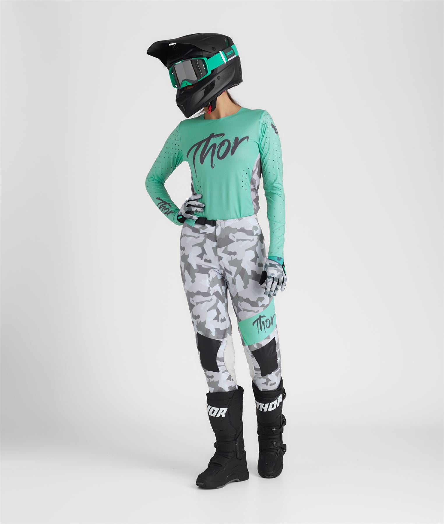 Thor 2026 Motocross Combo Kit Womens Sportmode Shadow Teal